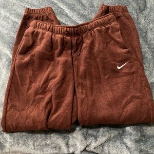 Brown Fuzzy Nike Sweatpants
